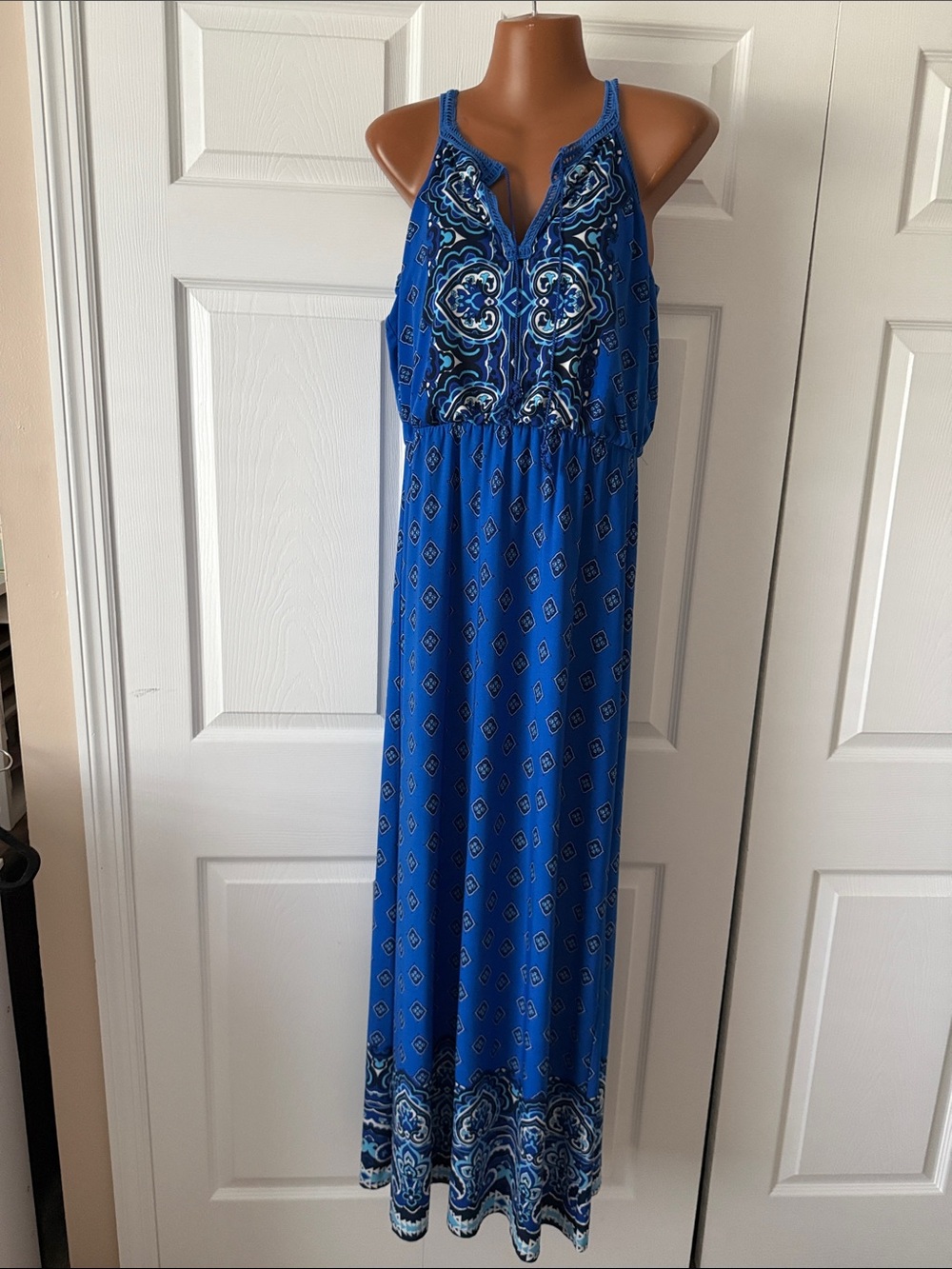 Luxology Blue Printed Maxi Dress